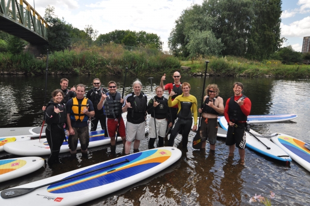 Miembros de nuestro club de paddleboarding 
